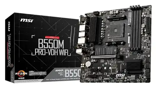B550-Mainboard MSI B550M PRO-VDH WiFi AMD AM4 DDR4 M.2
