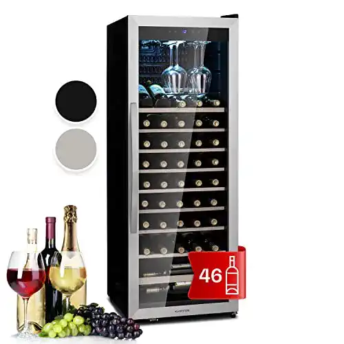 Weinkühlschrank 12 Flaschen Klarstein Reserva mit Glastür