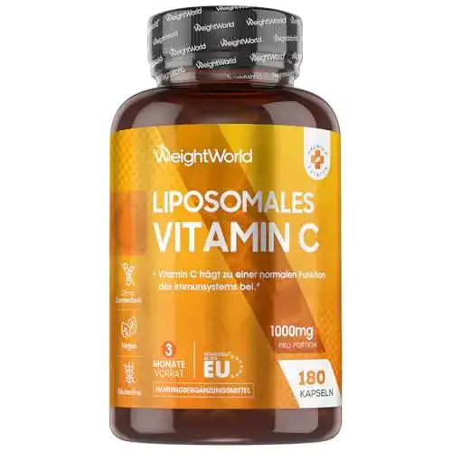 Liposomales Vitamin C WeightWorld, 180 vegane Kapseln