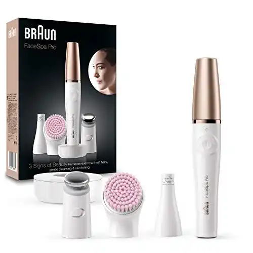Damenrasierer Gesicht Braun FaceSpa Pro SE912, All-in-One Beauty