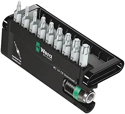 Torx-Bits Wera Bit-Sortiment, Bit-Check 10 TX Universal 2, 10-teilig