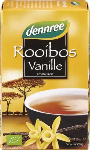 Rooibos-Tee dennree Rooibos g.U. mit Vanille im Beutel (30 g)
