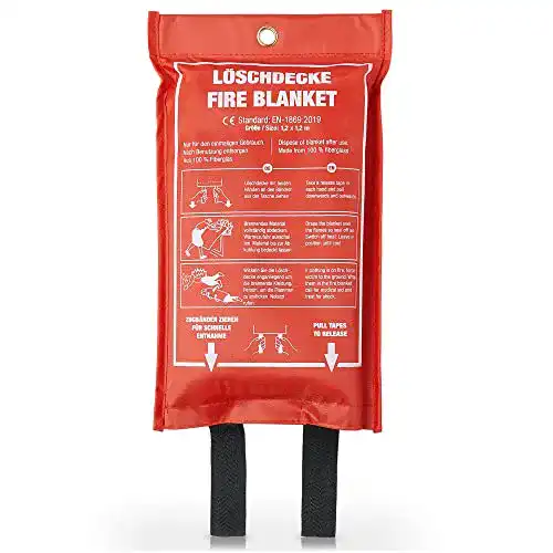 Die beste Löschdecke Amazy (XL| 1,2 x 1,2 m) Erste Hilfe inkl. Schutztasche 2026 Test Bestseller Löschdecke Amazy (XL| 1,2 x 1,2 m) Erste Hilfe inkl. Schutztasche