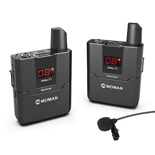 Die beste Ansteckmikrofon Funk MOMAN Lavalier Mikrofon Funk, UHF 2026 Test Bestseller Ansteckmikrofon Funk MOMAN Lavalier Mikrofon Funk, UHF