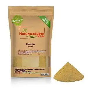 Henna-Haarfarbe Naturprodukte-MV Henna Pulver rot (500 g)