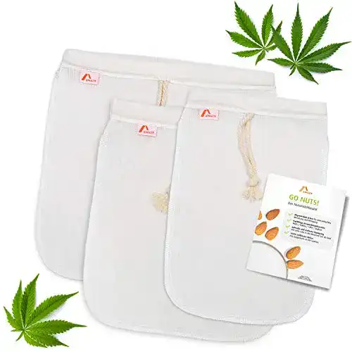 Nussmilchbeutel Amazy 3er Set aus Hanf inkl. Beileger