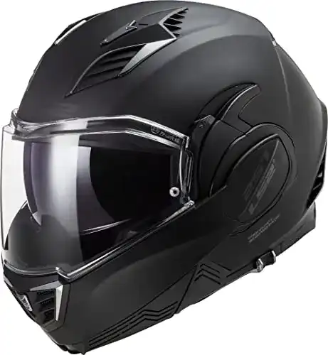 LS2-Helm LS2 Herren Valiant II Full Motorrad Helm, Schwarz Matt