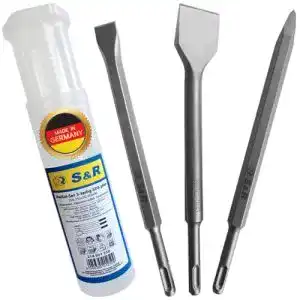 SDS-Plus-Meißel S&R Premium Meißel-Set 3-teilig SDS-plus
