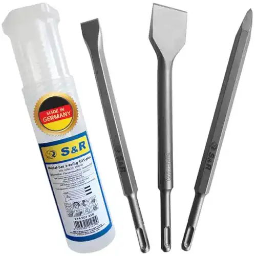 SDS-Plus-Meißel S&R Premium Meißel-Set 3-teilig SDS-plus