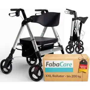 Rollator-Rollstuhl-Kombination FabaCare XXL Rollator Goliat