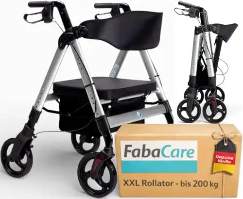 Rollator-Rollstuhl-Kombination FabaCare XXL Rollator Goliat