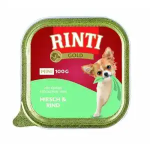 Rinti-Nassfutter Rinti 100g Gold Mini Hirsch + Rind