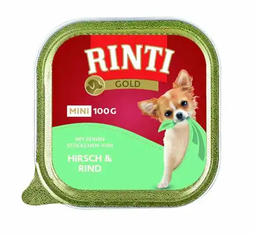 Rinti-Nassfutter Rinti 100g Gold Mini Hirsch + Rind