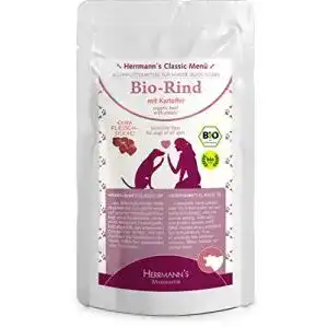 Bio-Hundefutter Herrmann’s Rind Menu 1 mit Kartoffel, 12er Pack
