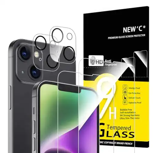 iPhone-14-Panzerglas NEW’C 4 Stück, 2 x Panzer Schutz Glas
