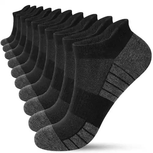 Socken HIYATO 10 Paar Lauf Herren Damen Kurz, Atmungsaktiv