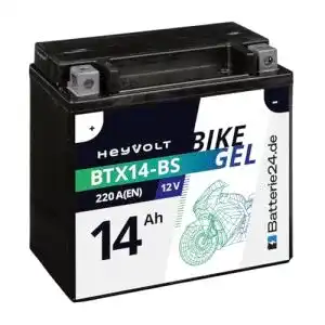 Motorradbatterie 12 V 14 Ah Batterie24.de HeyVolt GEL
