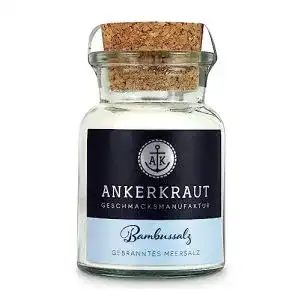 Bambussalz Ankerkraut, gebranntes, 130g im Korkenglas