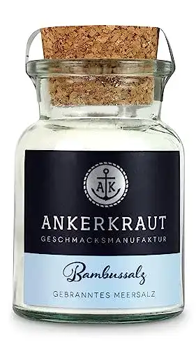 Bambussalz Ankerkraut, gebranntes, 130g im Korkenglas