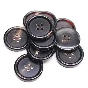 Hornknopf ByaHoGa 10 Stück 25mm Braune Knöpfe ECHT Horn
