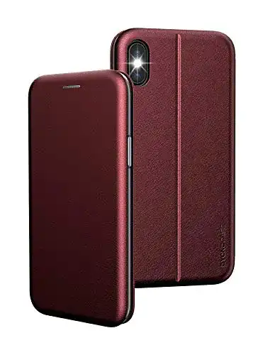 iPhone-X-Lederhülle BYONDCASE iPhone X Hülle Rot, iPhone XS