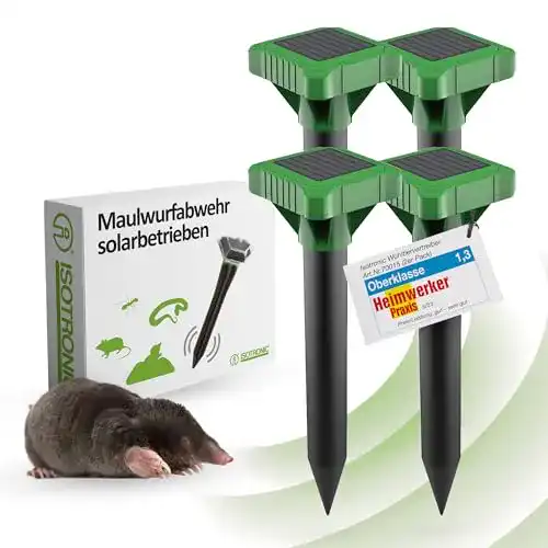 Maulwurfschreck (solar) ISOTRONIC Maulwurfvertreiber Solar 4er