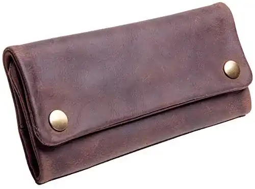 Tabaktasche ANDERS Drehertasche Druckknöpfe Leder