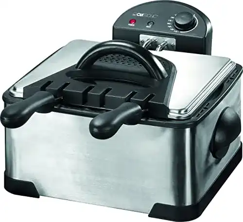 Doppelfritteuse Clatronic FR 3195 Doppel-Kaltzonen-Fritteuse, 4 L
