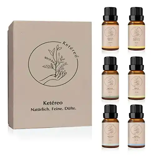 Bio-Saunaaufguss Ketéreo Aromaöle 6 Flaschen á 10 ml
