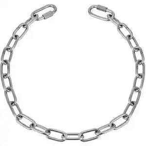 Stahlkette KWOKWEI Rund, 1 Meter V4A Edelstahl, 2 Karabiner