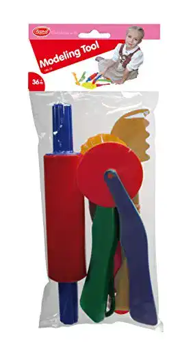 Knetwerkzeug GOWI 185-15, Küchenspielzeug, 6er Set