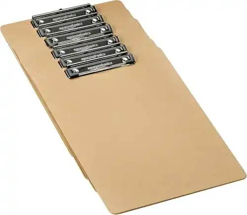 Klemmbrett Amazon Basics, Hartplatten, 6er-Packung