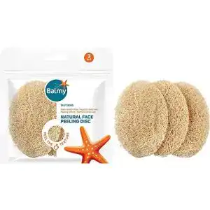 Peeling-Pads Balmy Naturel Luffa Schwamm Gesichtspeeling