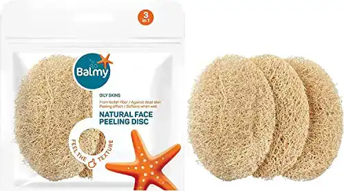 Peeling-Pads Balmy Naturel Luffa Schwamm Gesichtspeeling