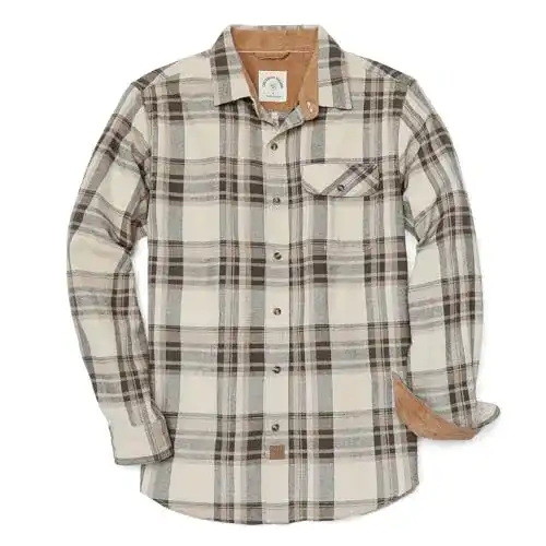 Flanellhemd Dubinik ® Herren Kariert en Langarm Casual Button