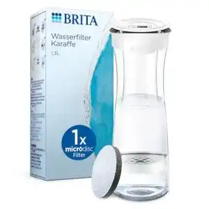 Wasserfilter Brita -Karaffe weiß-grau, inkl. 1 MicroDisc Filter
