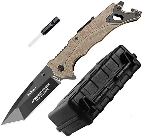 Outdoormesser AuRiver Klappmesser Extra Scharf 9Cr14MoV