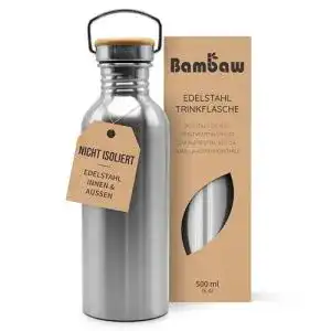 Edelstahl-Trinkflasche Bambaw Trinkflasche 500ml Edelstahl