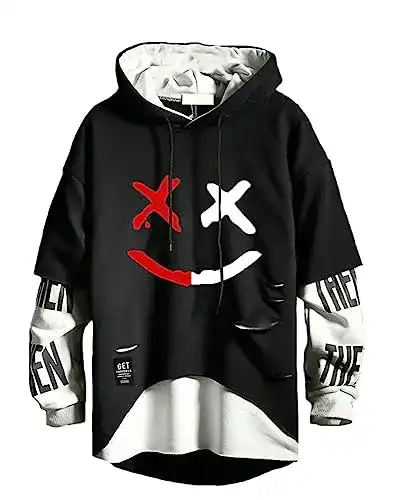 Hoodie Herren Hello MrLin Herren Techwear Hip Hop Hoodie