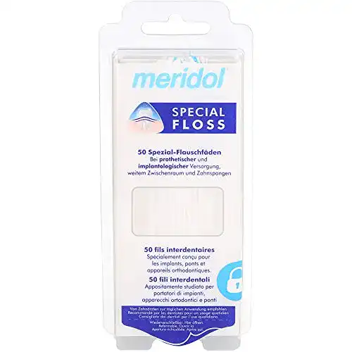 Zahnseide Meridol special – floss – Flauschfäden, 1er Pack
