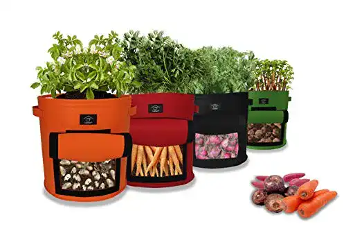 Pflanzsack Laxllent Pflanzen Tasche,Kartoffel ,Dauerhaft Beutel 4er