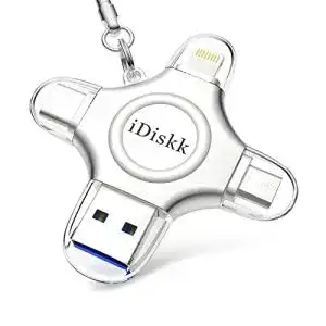 Lightning-USB-Stick iDiskk MFi Certified USB Flash Drive 128GB