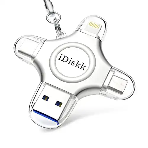 Lightning-USB-Stick iDiskk MFi Certified USB Flash Drive 128GB