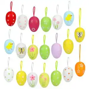 Plastik-Ostereier O-Kinee Ostereier Plastik, Größe: 6x4cm 20 Stück