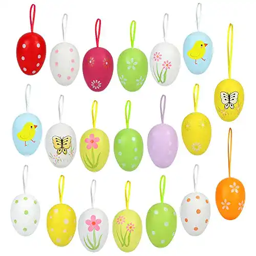 Plastik-Ostereier O-Kinee Ostereier Plastik, Größe: 6x4cm 20 Stück