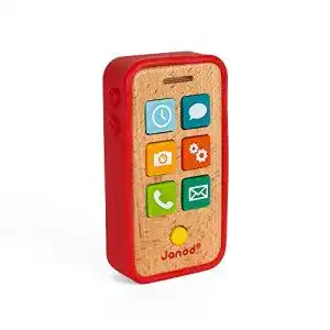 Spielzeug-Telefon Janod J05334 Holz-Telefon für Kinder, mit Ton