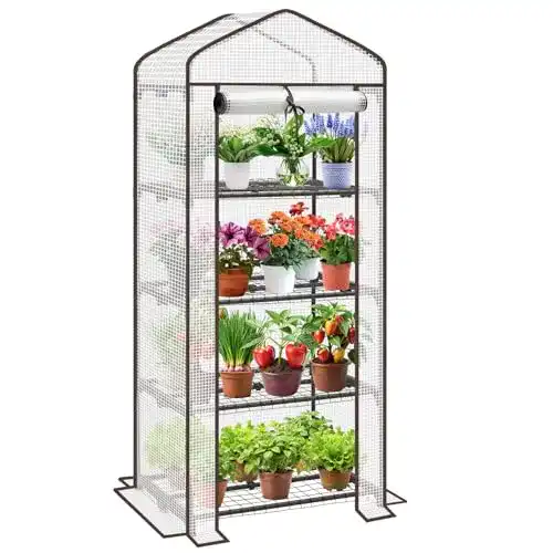 Gewächshaus Sekey Premium Folien mit 4 Etagen 69 x 49 x 158 cm