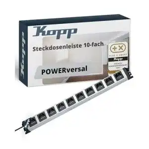 Steckdosenleiste Wandmontage Kopp POWERversal® 10-fach