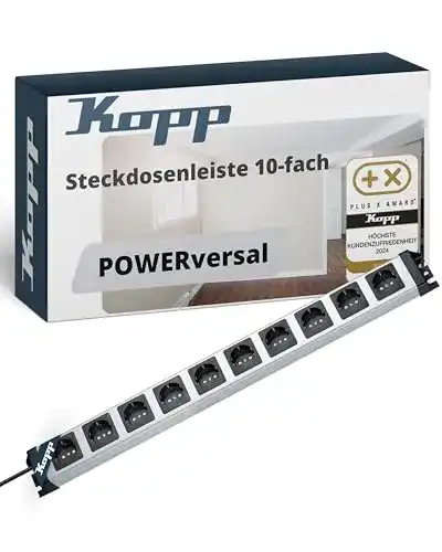 Steckdosenleiste Wandmontage Kopp POWERversal® 10-fach