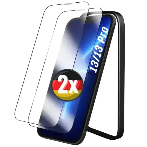 iPhone-13-Panzerglas GLEASY 2 Stück mit Positionierhilfe